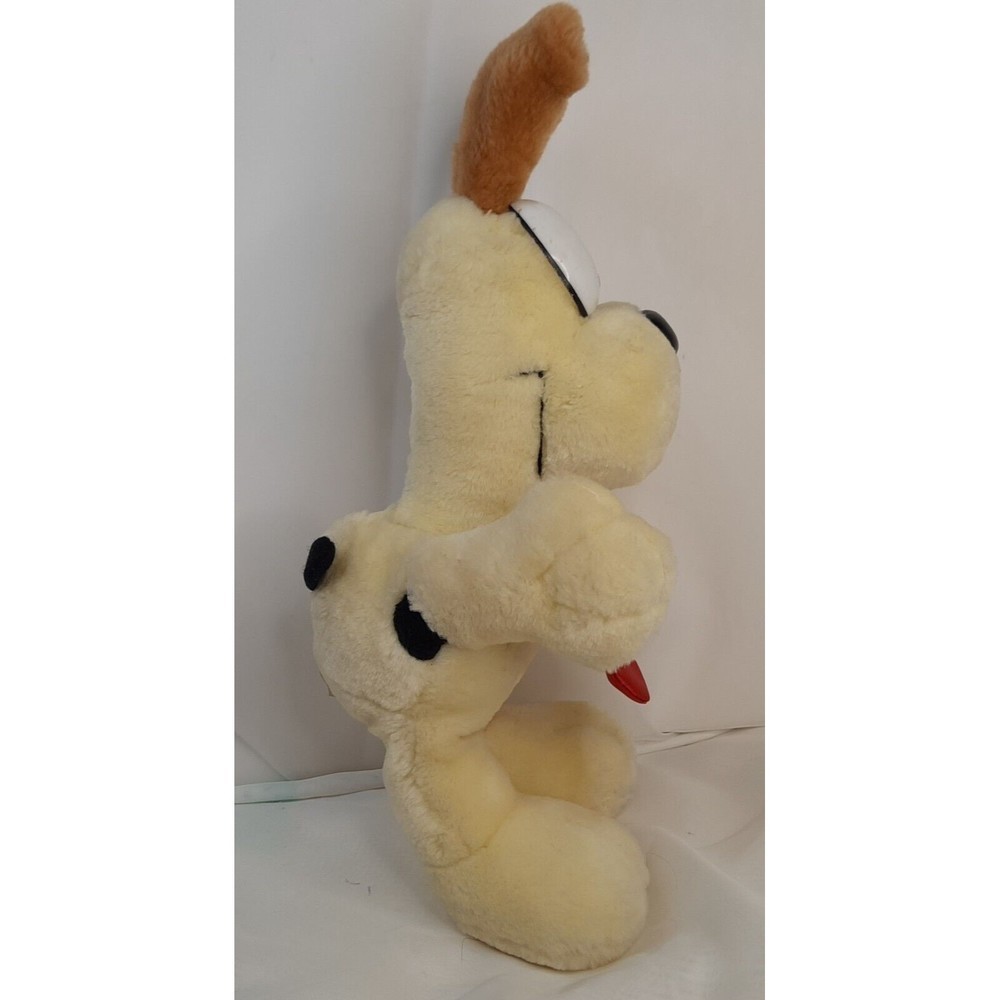 ODIE Plush Toy Vintage 1970s Jim Davis Dog Garfield 13” Silky Tongue Standing Up - Picture 4 of 8